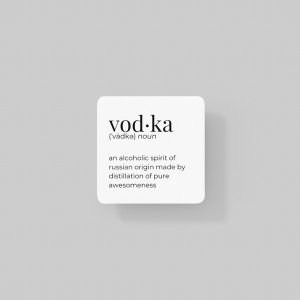 Black 149900679 Vodka Coaster (pack Of Set Of 2)