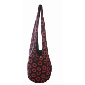 Jayli PH16PHaccessories:PH16-blk Cotton Phish Donut Print Baba Bag (pa