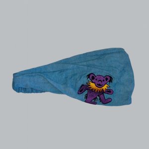 Jayli GDS116GDaccessories:GDS116-turq Grateful Dead Embroidered Bear C