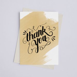 Black 149901621 Thank You Watercolor - Greeting Card (pack Of Pack Of 