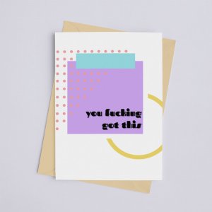 Black 149901682 You Fucking Got This - Greeting Card (pack Of Pack Of 