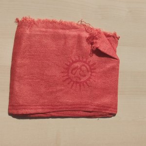 Jayli J9AWaccessories:J9A-Red Prayer Scarf: 100% Cotton With Unique Pr