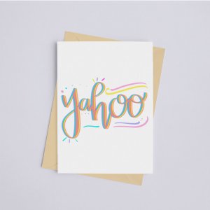 Black 149901770 Yahoo! - Greeting Card (pack Of Pack Of 5)