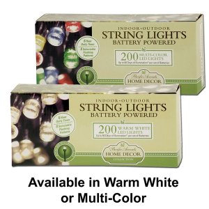 Flipo LAG-200LED-WWT Battery Operated String Lights 50100200 Led (pack