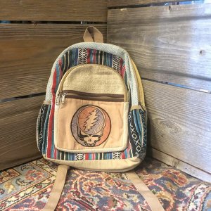 Jayli GDB23GDBag:GDB23 Hemp Cotton Patchwork Up-cycled Backpack (pack 