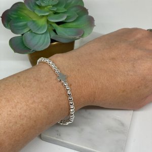 The silvercrossbracelet Silver Cross Beaded Bracelet (pack Of 1)