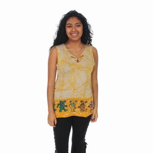 Jayli PSGD21-36WTop:PSGD21-36-goldbear-XL Ryder Top Cotton Lycra Batik