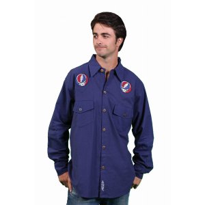 Jayli AJW32LGDMShirt:AJW32L-nvy-2X Stagger Lee Shirt Cotton Button Up 