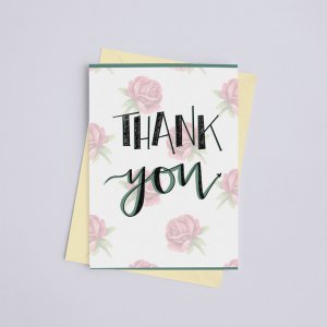 Black 149902424 Thank You - Greeting Card (pack Of Pack Of 5)