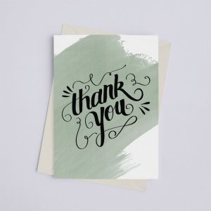 Black 149901632 Thank You Watercolor - Greeting Card (pack Of Pack Of 