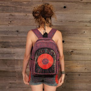 Jayli PHB4PHBag:PHB4 Phish Backpack Cotton Stonewash Phish Donut Print