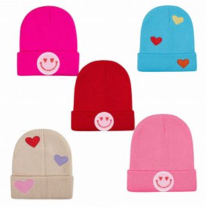 The beanievar Beanie With Patch - Valentine Beanie - Patch Hat (pack O