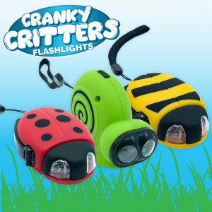 Flipo F-CRANKY-BEE Cranky Critters | Hand-powered Mini Led Flashlights