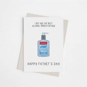 Black 149901313 The Best Alcohol Money Can Buy Father's Day Card - Gre