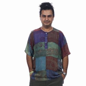 Jayli ABM73MShirt:ABM73-XXL Joshua Shirt Ram Nam Patchwork Overdye Sho