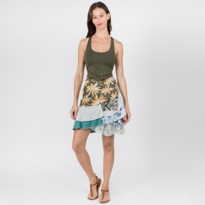 Jayli AB9WSkirt:AB9-nat-o\s Gracie Skirt - Cotton Jaipuri Ruffle Short