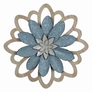 Stratton S42582 Farmhouse Embossed Metal Flower Wall Decor (pack Of 1)