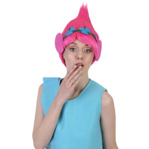 Goods HW-2704K Magical Troll Princess Pink Wig With Ears (pack Of 1)