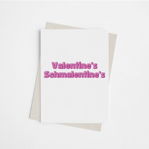 Black 149901844 Valentine's Schmalentine's - Greeting Card (pack Of Pa