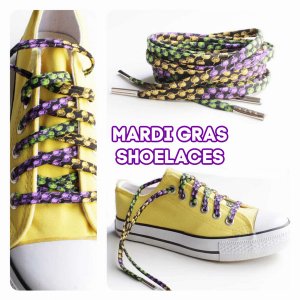 Cutelaces '7014311 Mardi Gras Shoelaces (pack Of 1 Pack Of 1 Piece)