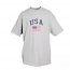 Fox 63-84 M Usa With Flag T-shirt, Heather Grey Medium (pack Of 1)