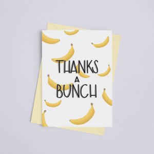 Black 149902226 Thanks A Bunch - Greeting Card (pack Of Pack Of 3)