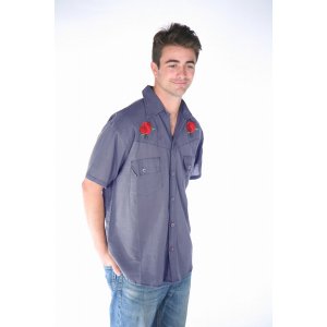 Jayli AJW33SGDMShirt:AJW33S-nvy-2X Franklins Tower Shirt Cotton Short 