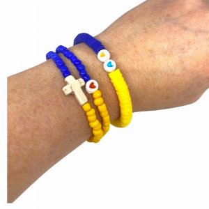 The Ukraine-Adult Ukraine Support Bracelets - Ukraine Fundraiser Brace