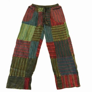 Jayli AJS122Mpants:AJS122-olv-2X William Pants Cotton Stonewash Patchw