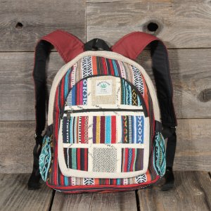 Jayli PB7Accessories Hemp Cotton Patchwork Small Back Pack (pack Of 1)