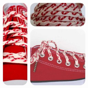 Cutelaces 70098-27 Tiny Christmas Candy Cane Holiday Shoelaces (pack O