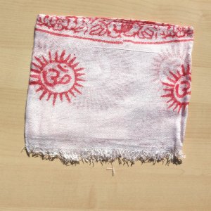 Jayli J9AWaccessories:J9A-Wht/Red Prayer Scarf: 100% Cotton With Uniqu