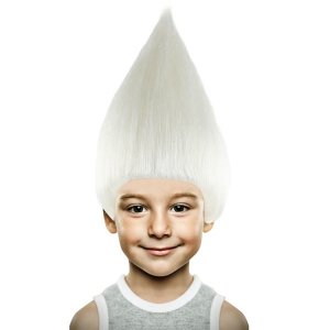 Goods HM-085K Unisex White Troll Wig (pack Of 1)