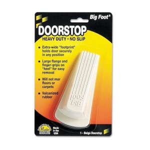 Master 00900 Big Foot Doorstop, No Slip Rubber Wedge, 2.25w X 4.75d X 