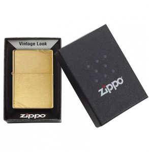 Zippo GALAHAD AIO 240 RGB BLACK Windproof Lighter Vintage Brushed Bras