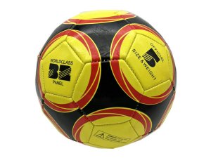 Bulk GE826 Size 5 Soccer Ball With Yellow Black And Red Circular Desig