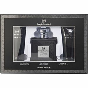 Sergio 440760 Pure Black By  Edt Spray 3.4 Oz Amp; Aftershave Balm 3.4