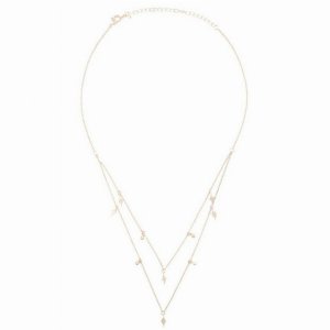 Dobbi INA970 Two Layered Lightning Pendant Dainty Necklace (pack Of 1)