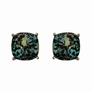 Dobbi 26062BLZM Cusion Cut Post Stud Earrings By  ( Variety Of Colors 