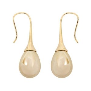 Dobbi HDE2344BR Teardrop Pearl Pull Trough Earrings (pack Of 1)