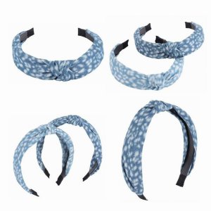 Dobbi NHB1294 Tie Dye Blue Jean Knotted Headband (pack Of 1)