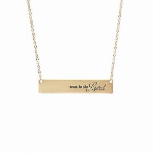 Dobbi 16741 Trust In The Lord Bar Necklace (pack Of 1)