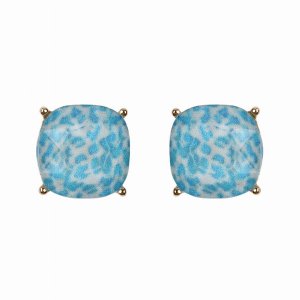 Dobbi 26062AQM Cusion Cut Post Stud Earrings By  ( Variety Of Colors A