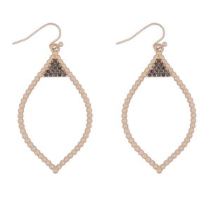 Dobbi MYE1360D Textured Marquise Shaped Drop Earrings (pack Of 1)