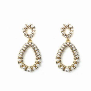 Dobbi MER4791 Tear Drop Pearl Post Earrings (pack Of 1)