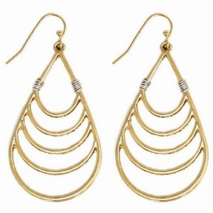 Dobbi QE1993 Teardrop Layered Boho Fish Hook Earrings (pack Of 1)