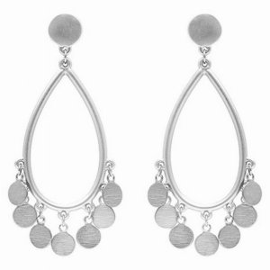 Dobbi HE2590 Teadrop Chandilier Disk Post Earrings (pack Of 1)