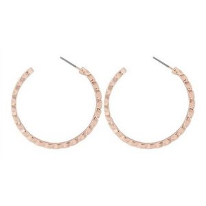 Dobbi B5E2565-2 Textured Hoop Post Earrings (pack Of 1)