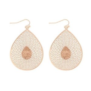 Dobbi MYE1327D Teardrop Filigree With Natural Stone (pack Of 1)