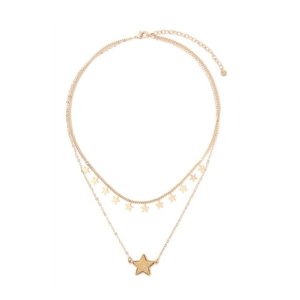 Dobbi JNB008 Two Layered Druzy Star Necklace (pack Of 1)